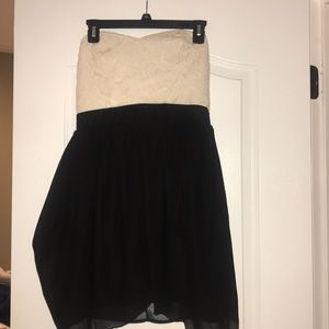 Black and Cream Formal Dress